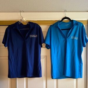 Port Authority Navy and Sky Blue Polo Shirts size XL